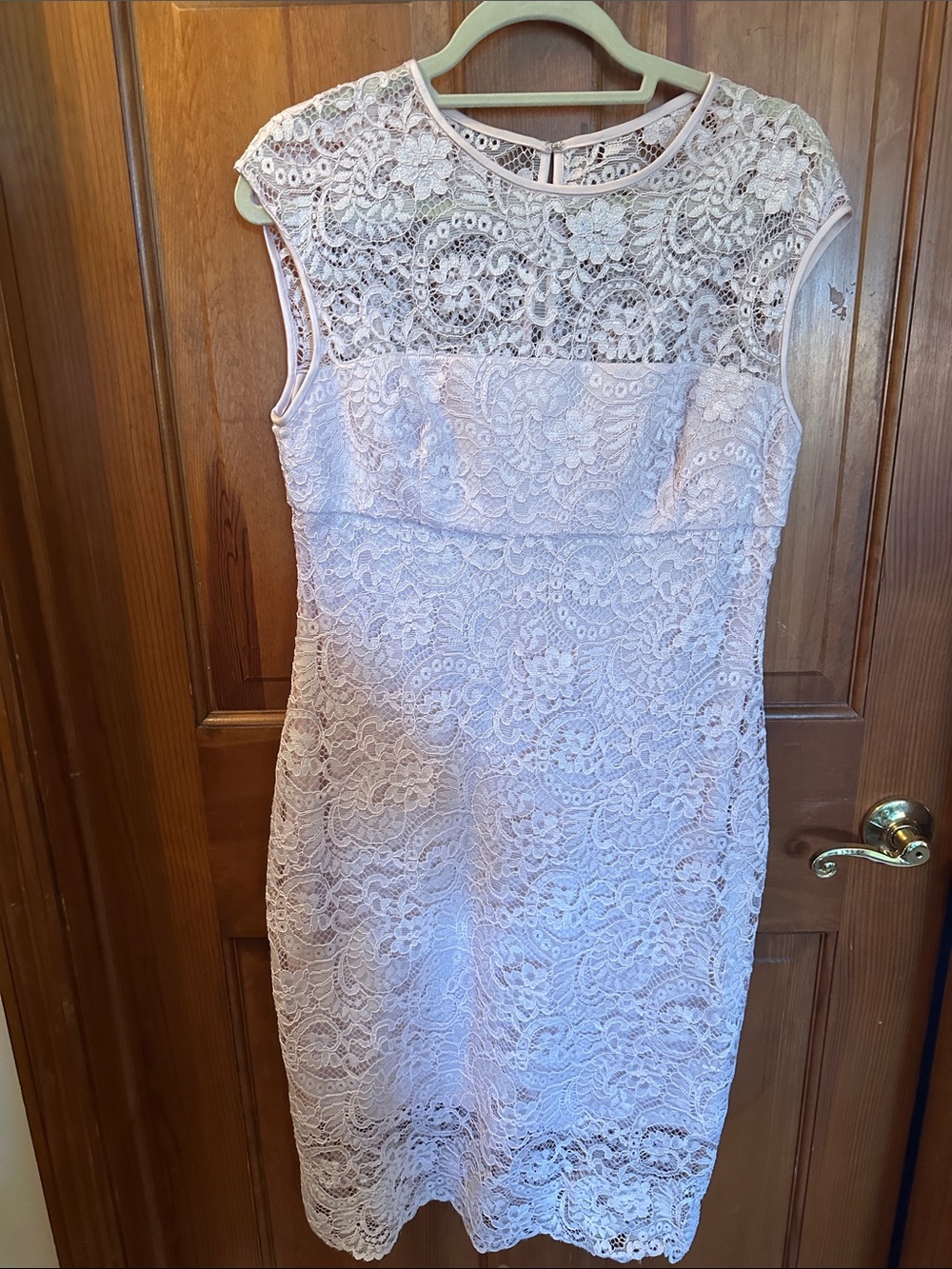 Lauren Ralph Lauren Lace Sheath Dress in Pale Lilac